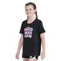 adidas Big Kid Girls Crew Neck Short Sleeve Regular Fit Graphic T-Shirt