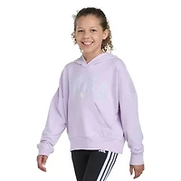 adidas Big Kid Girls Hooded Long Sleeve Loose Fit Graphic T-Shirt
