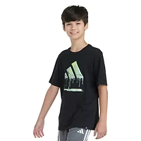 adidas Little Boys Crew Neck Short Sleeve Regular Fit Graphic T-Shirt