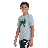 adidas Little Boys Crew Neck Short Sleeve Regular Fit Graphic T-Shirt
