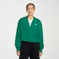 Nike Womens Y Neck Long Sleeve Cardigan