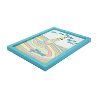 Oh The Places You'Ll Go Framed Book Cover Replica Turquoise Wooden Framed Print