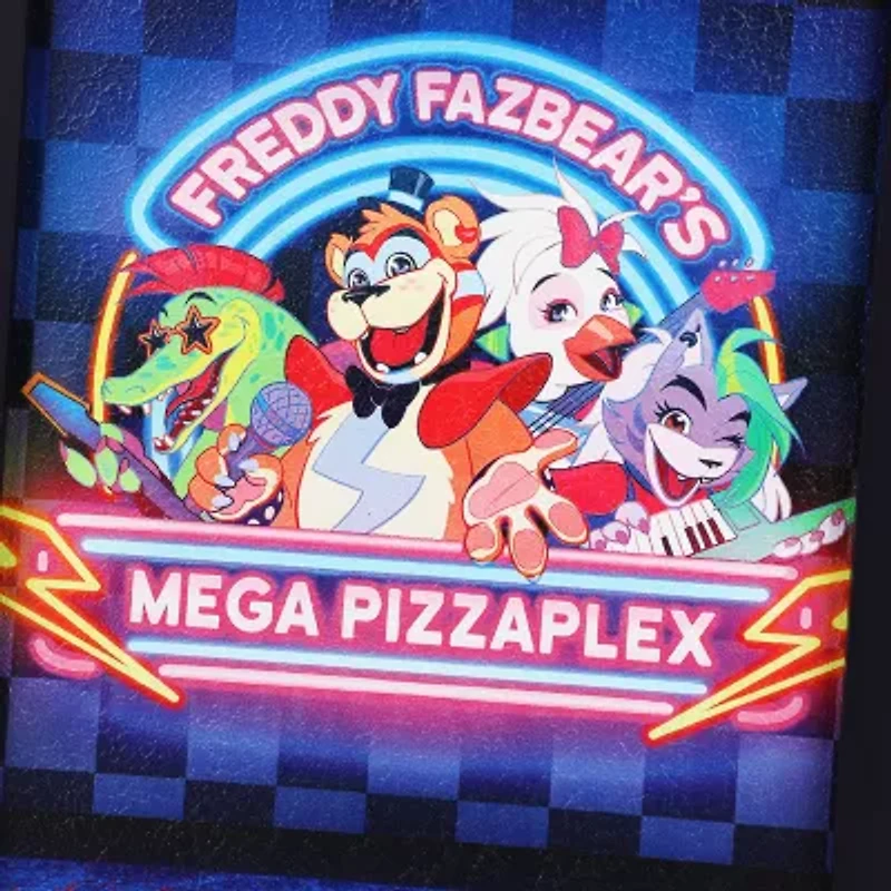 Mega Pizzaplex Black Wooden Framed Print