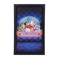 Mega Pizzaplex Black Wooden Framed Print