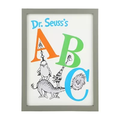 Abc Framed Book Cover Replica Gray Wooden Framed Print