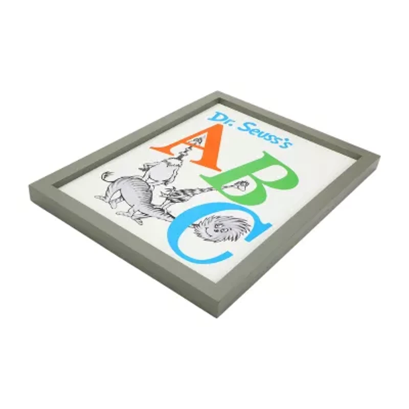 Abc Framed Book Cover Replica Gray Wooden Framed Print