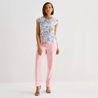 Black Label by Evan-Picone Womens Cowl Neck Short Sleeve Blouse