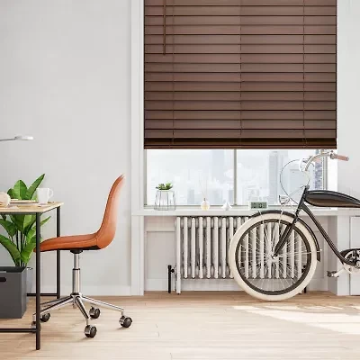 Cut-to-Width 2" Cordless Faux-Wood Blinds