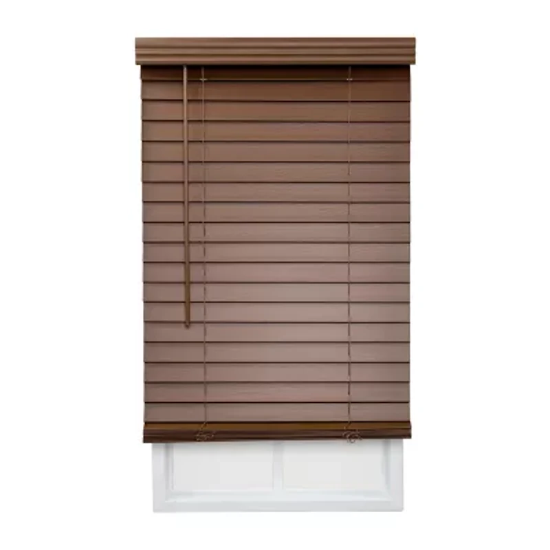 Cut-to-Width 2" Cordless Faux-Wood Blinds