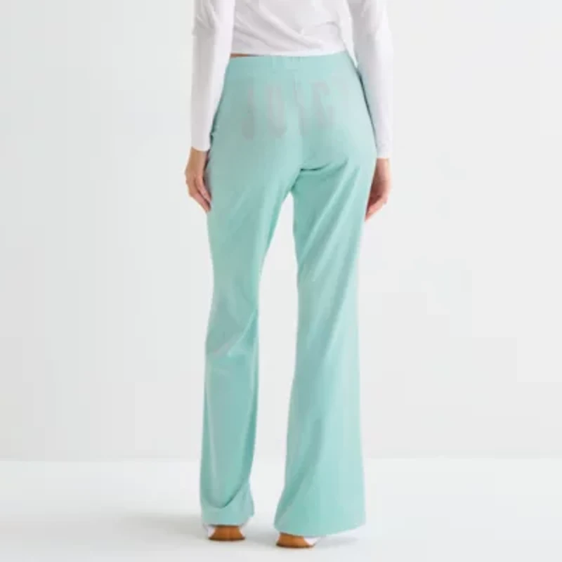Juicy By Couture Womens Juniors Flare Mid Rise Track Pant
