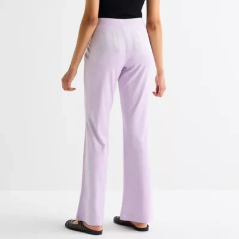 Juicy By Couture Womens Juniors Flare Mid Rise Track Pant
