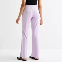 Juicy By Couture Womens Juniors Flare Mid Rise Track Pant