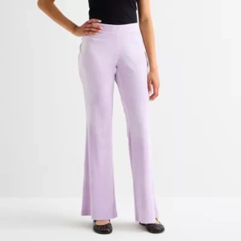 Juicy By Couture Womens Juniors Flare Mid Rise Track Pant