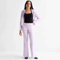 Juicy By Couture Womens Juniors Flare Mid Rise Track Pant