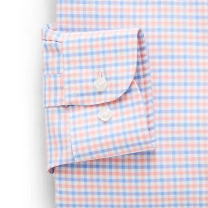 Stafford Coolmax All Season Ecomade Oxford Mens Regular Fit Stretch Fabric Wrinkle Free Long Sleeve Dress Shirt