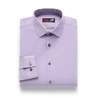 J. Ferrar 360 Stretch Performance Mens Slim Fit Fabric Long Sleeve Dress Shirt