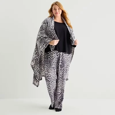 Liz Claiborne Womens Crew Neck Long Sleeve 4-pc. Pajama Sets