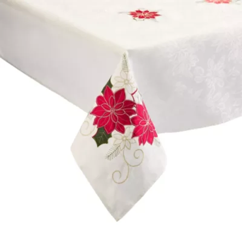 Homewear Oxford Poinsettia Tablecloth