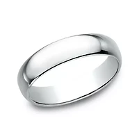 Mens 5MM 18K Gold Wedding Band