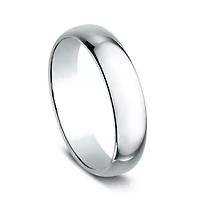 Mens 5MM 18K Gold Wedding Band