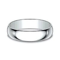 Mens 5MM 18K Gold Wedding Band