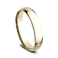 Womens 18K Yellow Gold 4MM Comfort-Fit Wedding Band