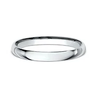 Womens 10K White Gold 2MM Comfort-Fit Wedding Band
