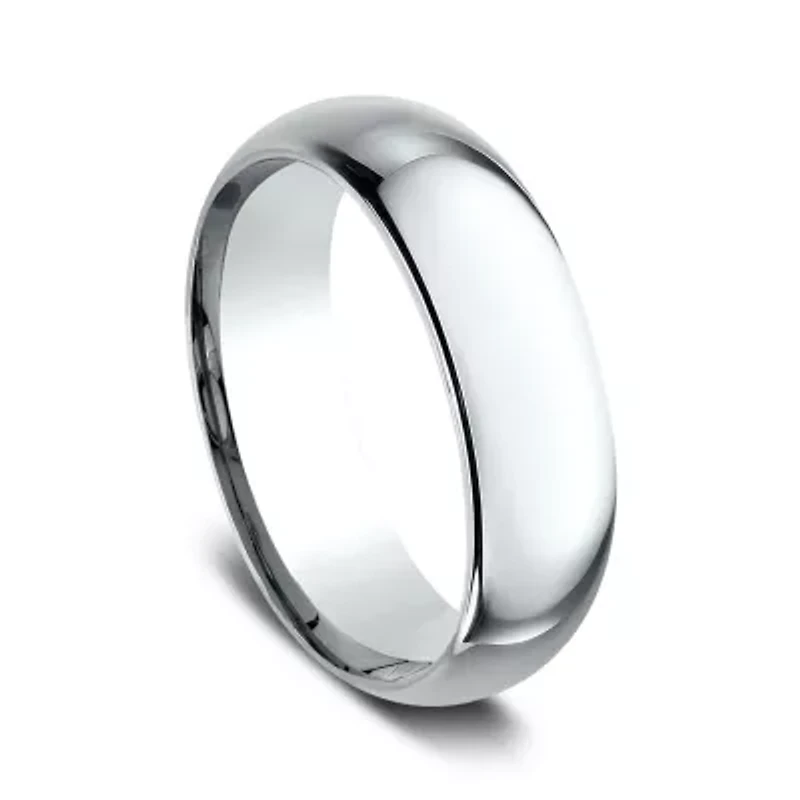 Mens 18K White Gold 7MM Comfort-Fit Wedding Band