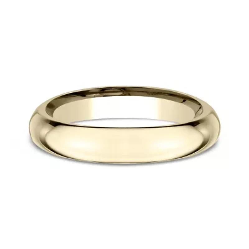 Womens 18K Yellow Gold 4MM High Dome Comfort-Fit Wedding Bandd