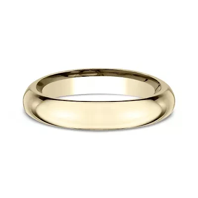 Womens 18K Yellow Gold 4MM High Dome Comfort-Fit Wedding Bandd