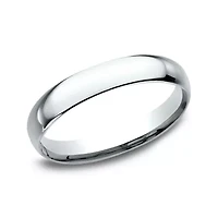 Womens 14K White Gold 3MM High Dome Comfort-Fit Wedding Band