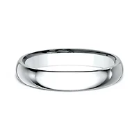 Womens 14K White Gold 3MM High Dome Comfort-Fit Wedding Band