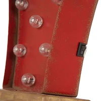 Glitzhome Marquee Led Gift Box Christmas Stocking Holder