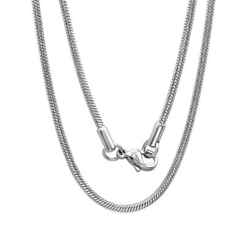 Mens Stainless Steel Hypoallergenic 24 Inch Snake Chain Necklace