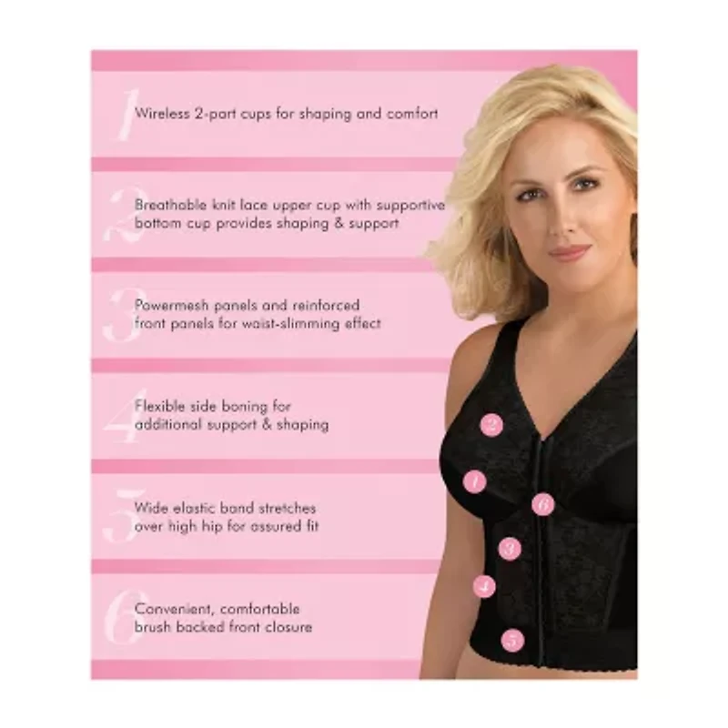 Exquisite Form Fully Longline Unlined Wireless Full Coverage Bra 5107565