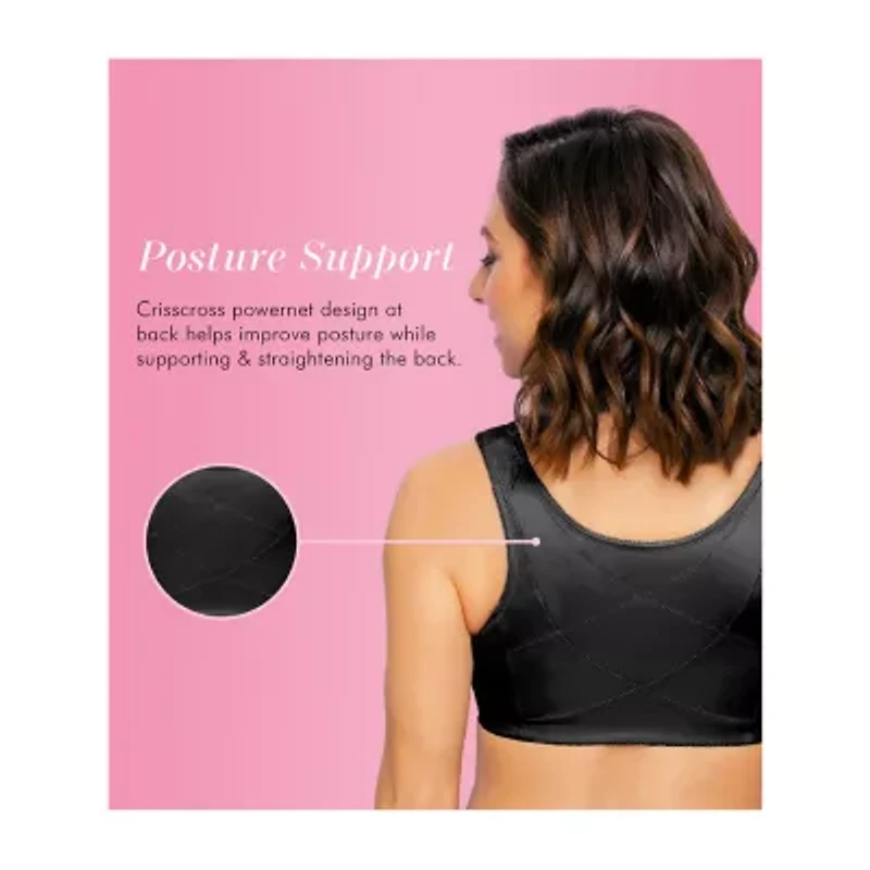 Exquisite Form® Women's FULLY Wireless Cotton Back & Posture Support Bra with Front Closure Lace- 5100531