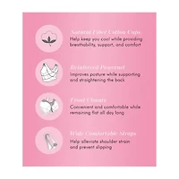 Exquisite Form® Women's FULLY Wireless Cotton Back & Posture Support Bra with Front Closure Lace- 5100531