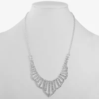 Monet Jewelry Timeless Silver Tone Womens 17 Inch Collar Necklace