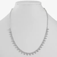 Monet Jewelry Timeless Silver Tone Womens 17 Inch Collar Necklace