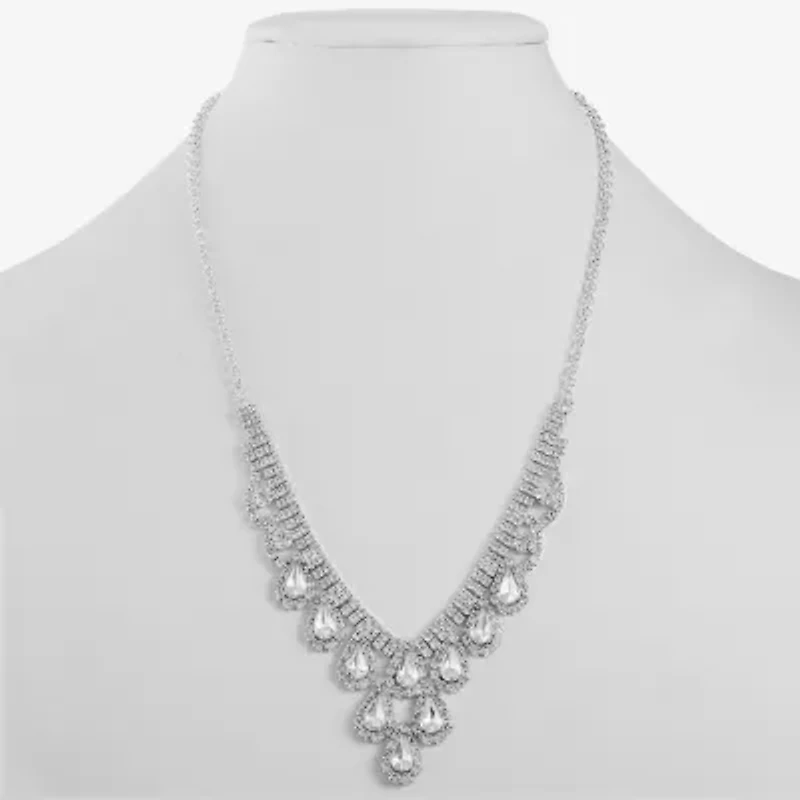 Monet Jewelry Timeless Silver Tone Womens 17 Inch Collar Necklace