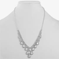 Monet Jewelry Timeless Silver Tone Womens 17 Inch Collar Necklace