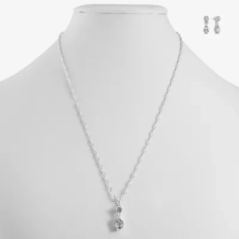 Monet Jewelry Timeless Pendant Necklace And Drop Earring Womens 2-pc. Jewelry Set