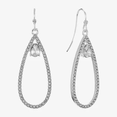 Monet Jewelry Timeless Silver Tone Tear Womens Drop Earrings