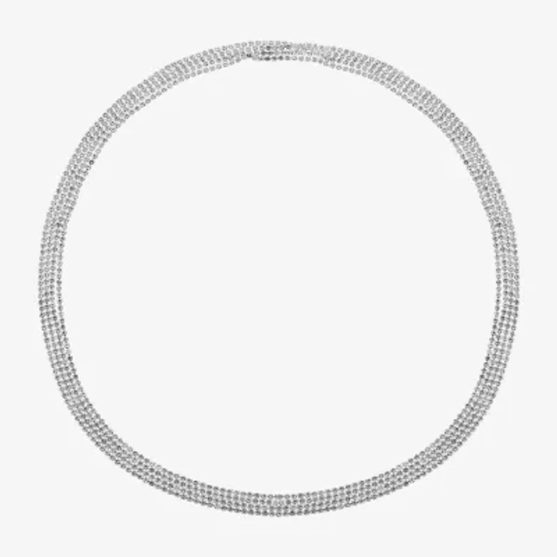 Monet Jewelry Timeless Silver Tone Multi Womens Strand Necklace