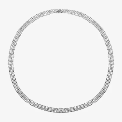 Monet Jewelry Timeless Silver Tone Multi Womens Strand Necklace