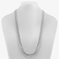 Monet Jewelry Timeless Silver Tone Multi Womens Strand Necklace
