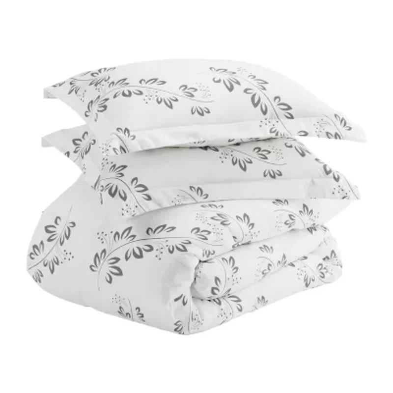 Casual Comfort Premium Ultra Soft 3-pc. Simple Vine Print Duvet Cover Set