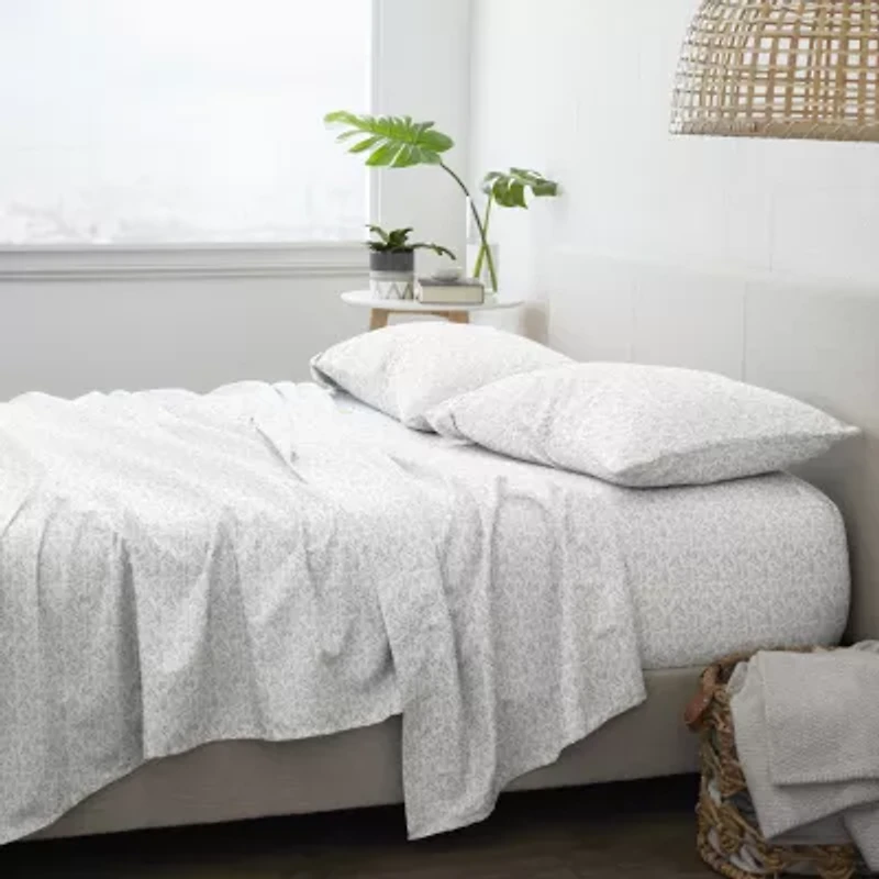 Casual Comfort Premium Ultra Burst of Vines Pattern 4 Piece Bed Sheet Set