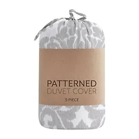 Casual Comfort Soft Damask Pattern Oversized Duvet Cover Set