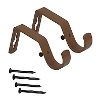Rod Desyne 1" Metal Faux Wood 2-pc. Curtain Brackets